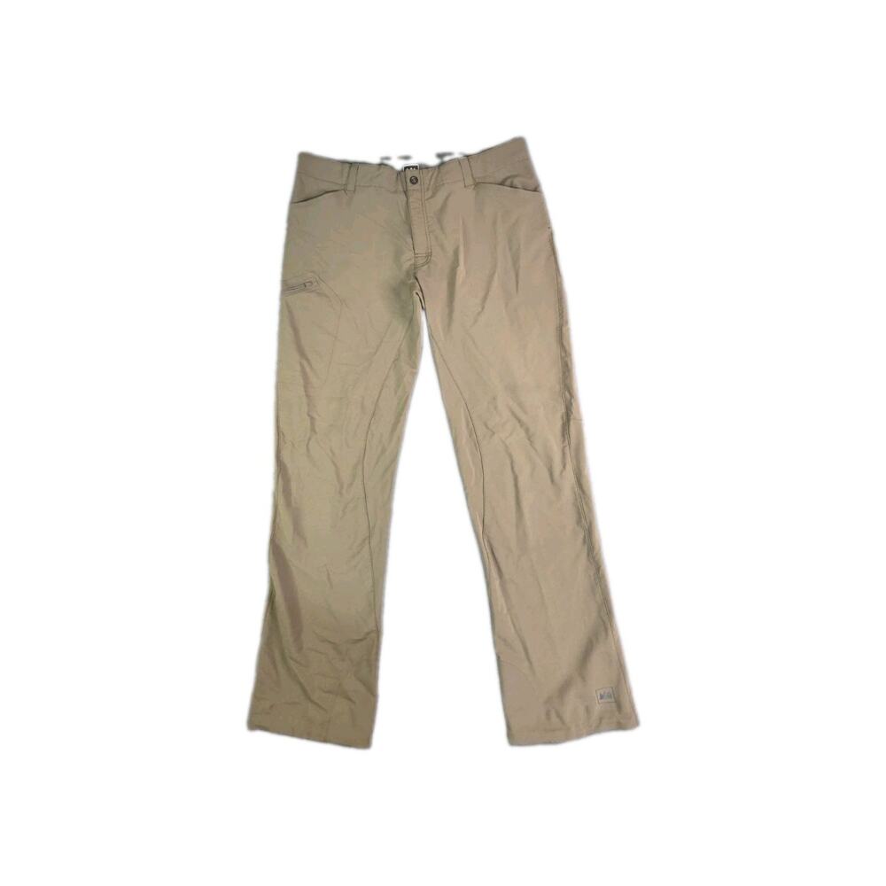 REI Co-op Pants Mens Size L Olive Green Stretch Athletic Hiking Outdoor C38-36